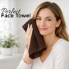 DAN RIVER 12-Pack Premium 100% Cotton Brown Face Towels for Bathroom - Reusable Face Wash Cloths for Showering 12x12 Inches - 550 GSM Super Soft & Absorbent Luxury WashCloths for Body, Spa & Gym view 3