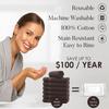DAN RIVER 12-Pack Premium 100% Cotton Brown Face Towels for Bathroom - Reusable Face Wash Cloths for Showering 12x12 Inches - 550 GSM Super Soft & Absorbent Luxury WashCloths for Body, Spa & Gym view 4