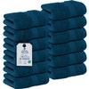 DAN RIVER 12-Pack Premium 100% Cotton Blue Opal Face Towels for Bathroom - Reusable Face Wash Cloths for Showering 12x12 Inches - 550 GSM Super Soft & Absorbent Luxury WashCloths for Body, Spa & Gym view 1