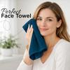 DAN RIVER 12-Pack Premium 100% Cotton Blue Opal Face Towels for Bathroom - Reusable Face Wash Cloths for Showering 12x12 Inches - 550 GSM Super Soft & Absorbent Luxury WashCloths for Body, Spa & Gym view 3