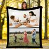 Stylish Gears Custom Photo Blanket, Personalized Favorite Family Photo Blanket, Family Picture Fleece Blanket, Custom Blanket for Family, Fleece Blanket with Your Family Photo view 3