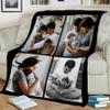 Stylish Gears Custom Photo Blanket, Personalized Favorite Family Photo Blanket, Family Picture Fleece Blanket, Custom Blanket for Family, Fleece Blanket with Your Family Photo view 4