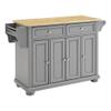 Pemberly Row Traditional Wood Kitchen Island with 2-Drawer in Gray/Natural view 1