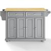 Pemberly Row Traditional Wood Kitchen Island with 2-Drawer in Gray/Natural view 3