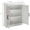 Pemberly Row Modern Wood Medicine Cabinet with Shelves in Vintage White view 3