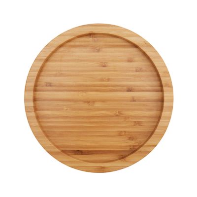 Fasmov 10 Inches Diameter Bamboo Lazy Susan Turntable, Spin Thicken Round Wood Tray Rotating Spice Rack for Kitchen Pantry Countertop Table