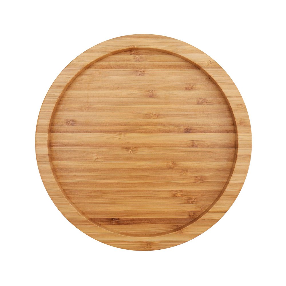 Fasmov 10 Inches Diameter Bamboo Lazy Susan Turntable, Spin Thicken Round Wood Tray Rotating Spice Rack for Kitchen Pantry Countertop Table