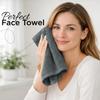 DAN RIVER 12-Pack Premium 100% Cotton Gray Face Towels for Bathroom - Reusable Face Wash Cloths for Showering 12x12 Inches - 550 GSM Super Soft & Absorbent Luxury WashCloths for Body, Spa & Gym view 3