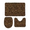 3pcs Leopard Print Bathroom Mat Set,U Shape Bathrooms Carpets Toilet Rugs Non-Slip Absorbent Bath Rugs Mats,Bathroom Accessories,Bathroom Decor view 1