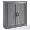Pemberly Row Transitional Wood Medicine Cabinet in Vintage Gray view 1