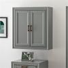 Pemberly Row Transitional Wood Medicine Cabinet in Vintage Gray view 2