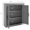Pemberly Row Transitional Wood Medicine Cabinet in Vintage Gray view 3