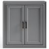 Pemberly Row Transitional Wood Medicine Cabinet in Vintage Gray view 4