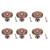 DUO ER 6pcs Red Bronze Antique Copper KnobCabinet Drawer Modern Zinc Alloy Pull Handle view 1