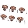 DUO ER 6pcs Red Bronze Antique Copper KnobCabinet Drawer Modern Zinc Alloy Pull Handle view 3