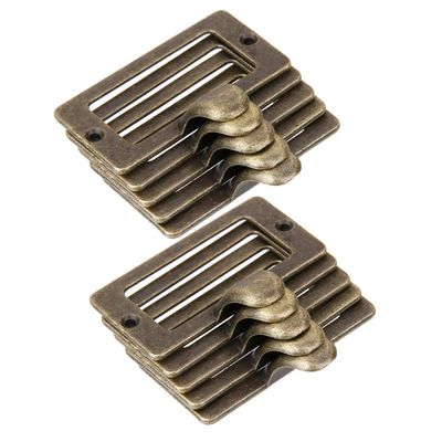 DUO ER 10pcs Antique Door Cabinet Knob Drawer Drawer Card Label Frame Pull Handle L
