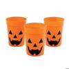 12 Piece(s) Jack-O-Lantern Plastic Cups view 1