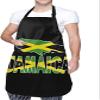 Jamaica Flag with Jamaican Map Kitchen Apron Adjustable Cooking Aprons with Pocket for Women Men view 1