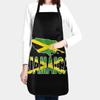 Jamaica Flag with Jamaican Map Kitchen Apron Adjustable Cooking Aprons with Pocket for Women Men view 2