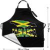 Jamaica Flag with Jamaican Map Kitchen Apron Adjustable Cooking Aprons with Pocket for Women Men view 4