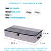 AARAINBOW 2 Packs Foldable Under Bed Shoes Organizer with Lids, Underbed Clothes Storage Container with Divider, UnderBed Storage Bins Box with Clear Window (Gray+Coffee) view 3