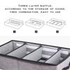 AARAINBOW 2 Packs Foldable Under Bed Shoes Organizer with Lids, Underbed Clothes Storage Container with Divider, UnderBed Storage Bins Box with Clear Window (Gray+Coffee) view 4