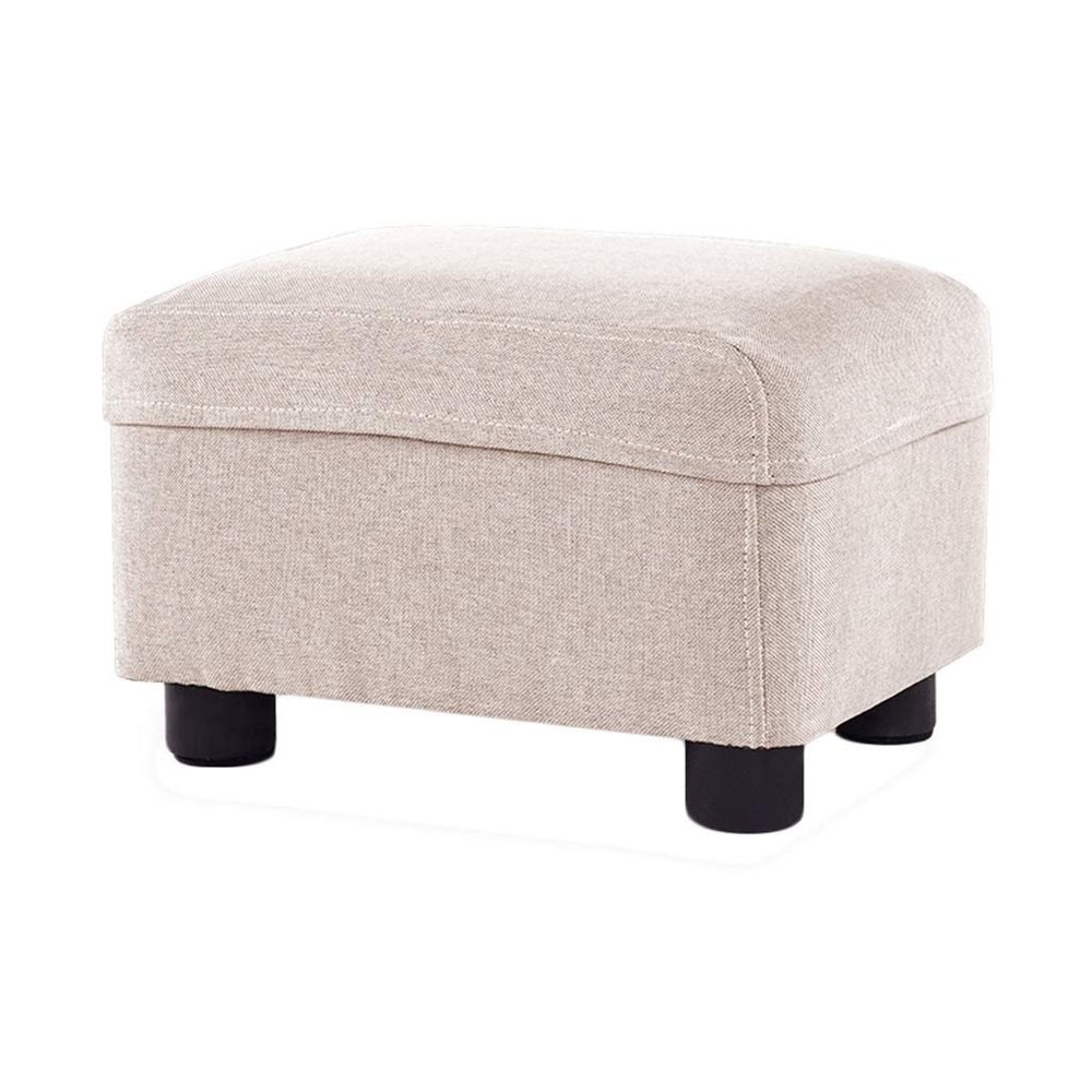 HOMEH Upholstered Soft Bench Safety Strong Anti-Slip Rest Seat Sofa Pouffe Stool Hallway Change Shoes Footrest (Color : White)