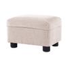 HOMEH Upholstered Soft Bench Safety Strong Anti-Slip Rest Seat Sofa Pouffe Stool Hallway Change Shoes Footrest (Color : White) view 1