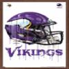 Trends International NFL Minnesota Vikings - Drip Helmet 20 Wall Poster, 22.375" x 34", Mahogany Framed Version view 1