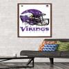 Trends International NFL Minnesota Vikings - Drip Helmet 20 Wall Poster, 22.375" x 34", Mahogany Framed Version view 2