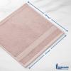 Linteum Textile Supply Premium 13x13 Washcloth (Pink Peony) 100% Cotton Zero Twist Towels | Absorbent, Quick Dry, Durable for Bathroom, Spa, Gym (12 Pack) view 2