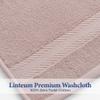 Linteum Textile Supply Premium 13x13 Washcloth (Pink Peony) 100% Cotton Zero Twist Towels | Absorbent, Quick Dry, Durable for Bathroom, Spa, Gym (12 Pack) view 3
