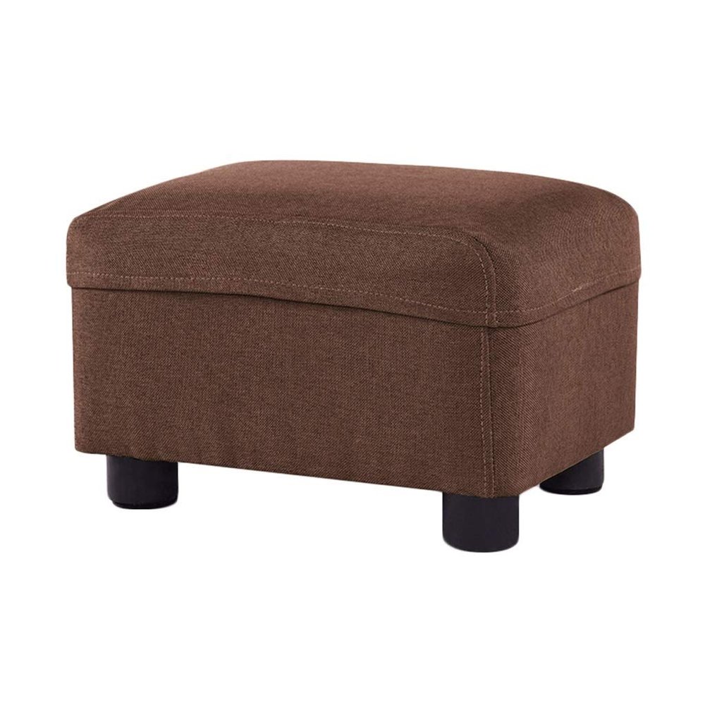 HOMEH Upholstered Soft Bench Safety Strong Anti-Slip Rest Seat Sofa Pouffe Stool Hallway Change Shoes Footrest (Color : Brown)