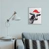 Stupell Industries Country Farm Cow Red Santa Clause Hat view 2