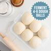 Chef Pomodoro Pizza Dough Proofing Box, 14 x 11-Inch, Preparation Container with Lid, Fits 4-6 Proofing Balls, Household Pizza and Bread Dough Tray With Convenient Carry Handle (Blue) view 2
