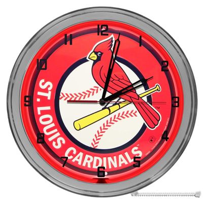 Decorative Concepts Saint Louis Cardinals Baseball 16" Light Up Red Neon Clock