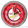 Decorative Concepts Saint Louis Cardinals Baseball 16" Light Up Red Neon Clock view 1