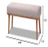 Baxton Studio Grey Fabric Upholstered and Brown Finished Wood Dining Bench view 3
