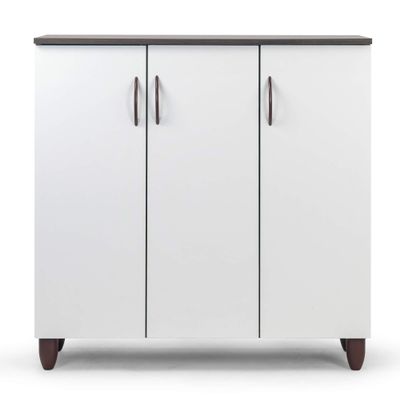 Glamour Home Anthea Three-Door Shoe Cabinet with Four Shelves