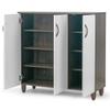Glamour Home Anthea Three-Door Shoe Cabinet with Four Shelves view 4