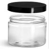 24 Count 4 oz Empty Plastic Jars with Lined Black Caps by SKS Bottle & Packaging, Round Clear Plastic Containers with Lids, Plastic Jars for Lotion, Cream, Ointments, Scrubs, Skin Care view 3