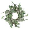 25" Artificial Mixed Foliage and Berries Christmas Wreath Unlit view 1