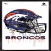 NFL Denver Broncos - Drip Helmet 20 Wall Poster, 22.4L x 14.7W, Black Framed Version view 1