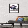 NFL Denver Broncos - Drip Helmet 20 Wall Poster, 22.4L x 14.7W, Black Framed Version view 2