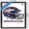 NFL Denver Broncos - Drip Helmet 20 Wall Poster, 22.4L x 14.7W, Black Framed Version view 3