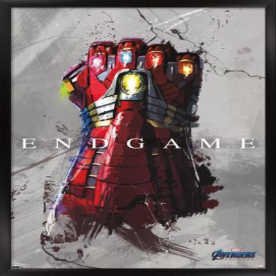 Trends International Marvel Avengers: Endgame - Stark Gauntlet Wall Poster, 14.725" x 22.375", Black Framed Version