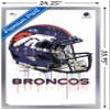 NFL Denver Broncos - Drip Helmet 20 Wall Poster, 34L x 22.4W, Silver Framed Version view 3