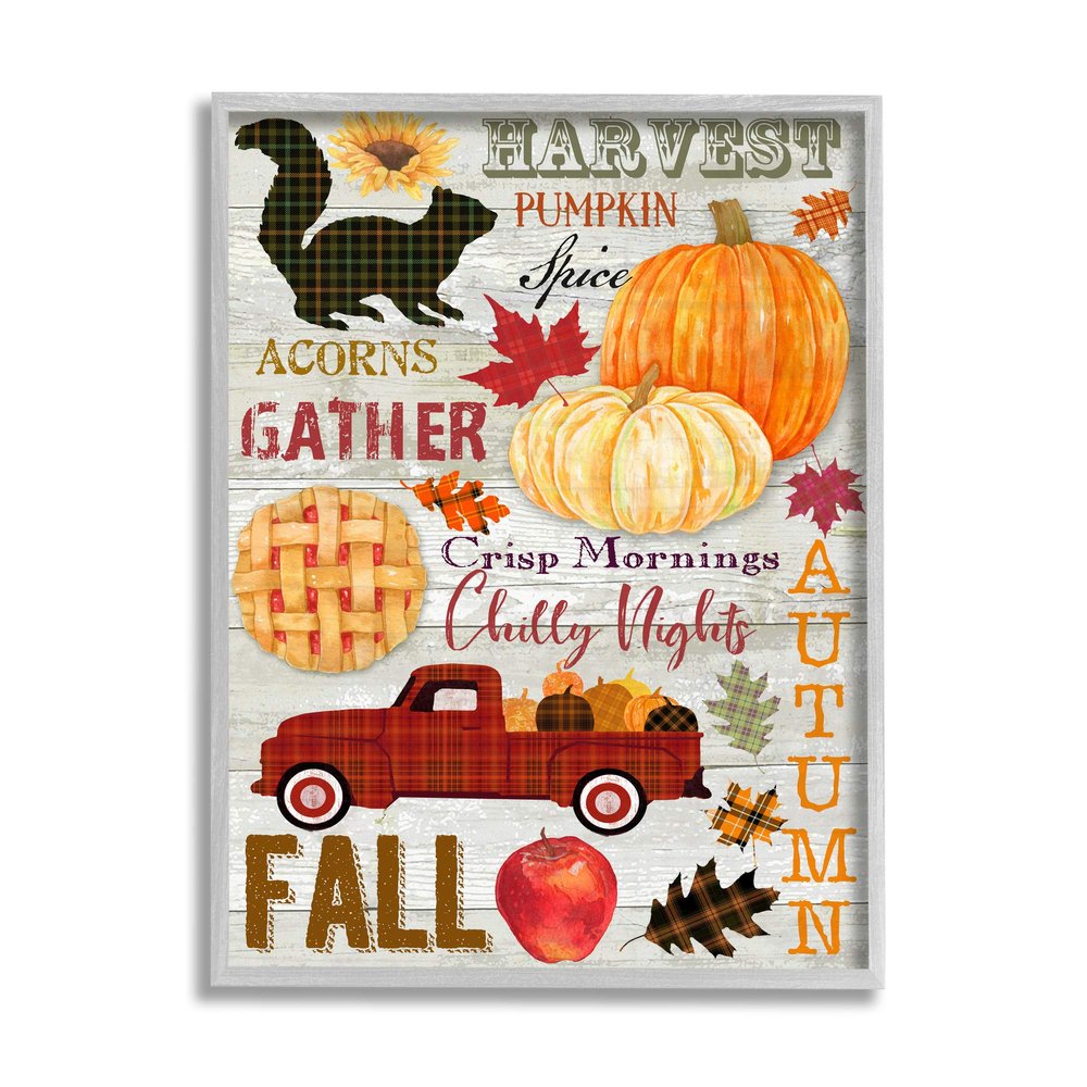 Stupell Industries Seasonal Fall Phrases Rustic Autumn Charm