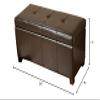 Warehouse of Tiffany Ariel Dark Brown Faux-Leather Storage Bench view 3