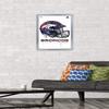 NFL Denver Broncos - Drip Helmet 20 Wall Poster, 22.4L x 14.7W, Silver Framed Version view 2